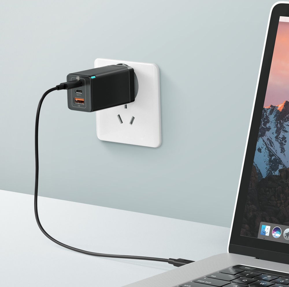 Baseus GaN2 Pro Snellader 65W met PD + USB-C Kabel 1M Zwart afbeelding 4