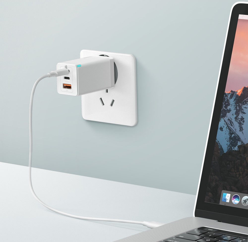 Baseus GaN2 Pro Snellader 65W met PD + USB-C Kabel 1M Wit afbeelding 4