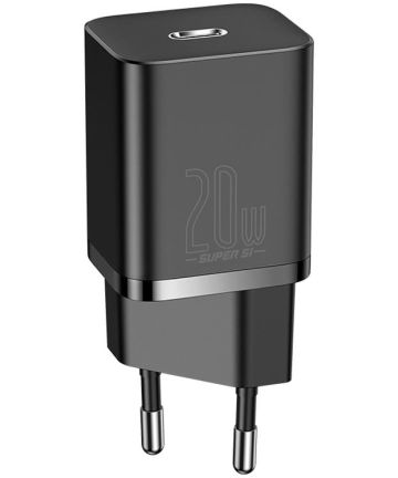 Baseus Super-Si Quick Charger USB-C Snellader 20W Power Delivery Zwart Opladers