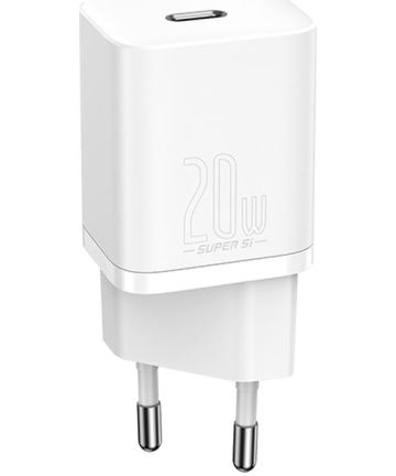 Baseus Super-Si Quick Charger USB-C Snellader 20W Power Delivery Wit Opladers