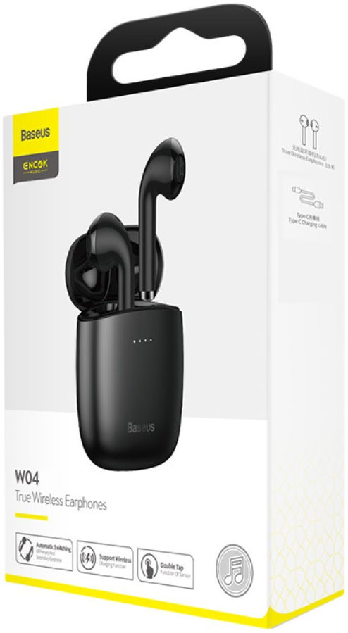 Baseus Encok TWS W04 Draadloze Bluetooth Oordopjes Zwart afbeelding 9