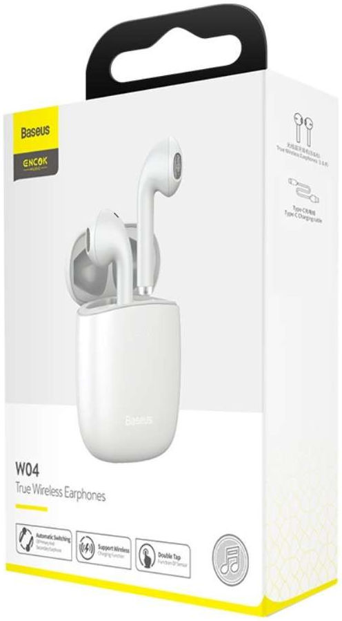 Baseus Encok TWS W04 Draadloze Bluetooth Oordopjes Wit afbeelding 9