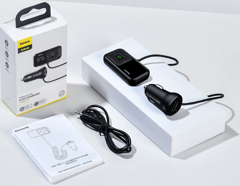 Baseus T-Type S-16 Draadloze Muziek Transmitter en Autolader afbeelding 8