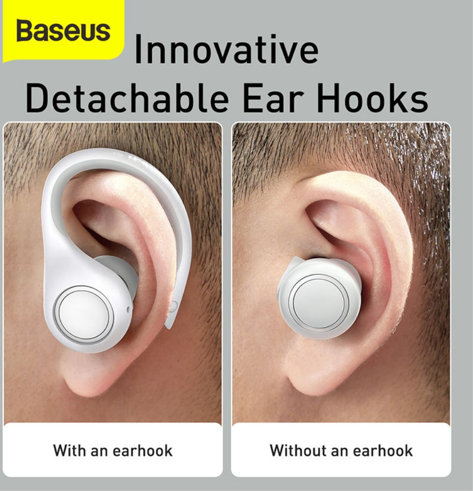 Baseus Encok W17 TWS Draadloze Bluetooth Oordopjes Wit afbeelding 10