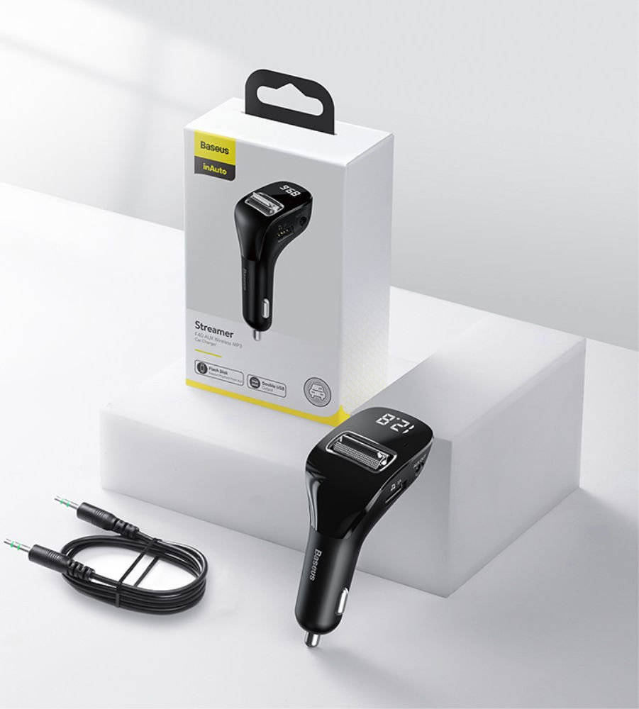 Baseus Bluetooth Muziek Transmitter en USB Autolader met Quick Charge afbeelding 15