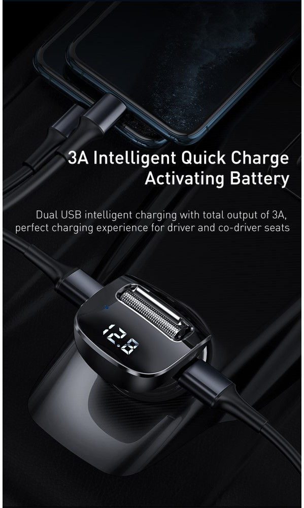 Baseus Bluetooth Muziek Transmitter en USB Autolader met Quick Charge afbeelding 13