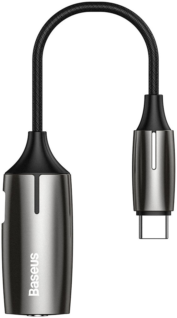 Baseus 2-in-1 USB-C naar 3.5mm Headphone Jack en USB-C Adapter afbeelding 1