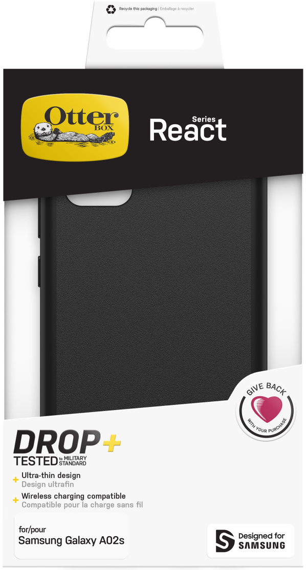 OtterBox React Samsung Galaxy A02s Hoesje Back Cover Zwart afbeelding 8