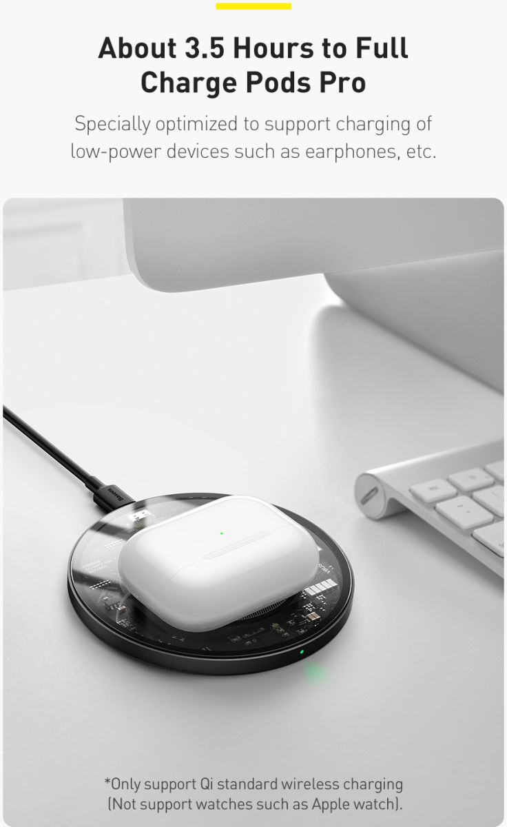 Baseus Simple 15W Draadloze Oplader voor Apple MagSafe Zwart afbeelding 13