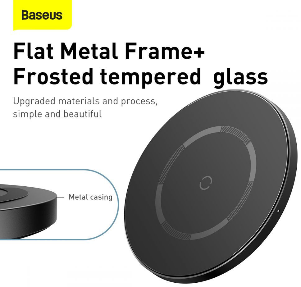 Baseus Simple 15W Draadloze Oplader voor Apple MagSafe Zwart afbeelding 8