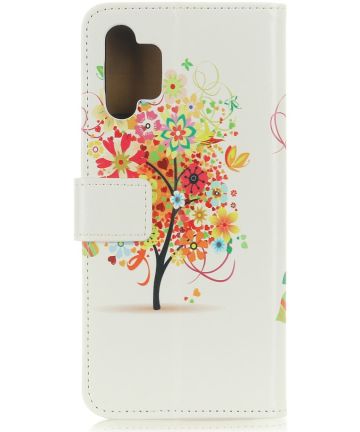 Samsung Galaxy A32 5G Hoesje Portemonnee met Tree Print Hoesjes