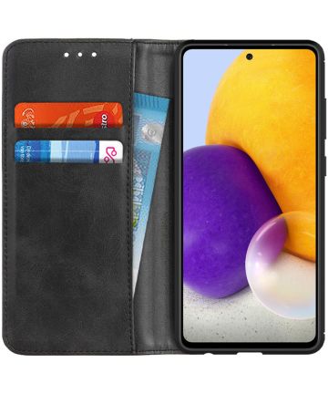 Samsung Galaxy A72 Hoesje Portemonnee Book Case Splitleer Zwart Hoesjes