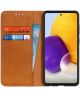 Samsung Galaxy A72 Hoesje Portemonnee Book Case Splitleer Bruin