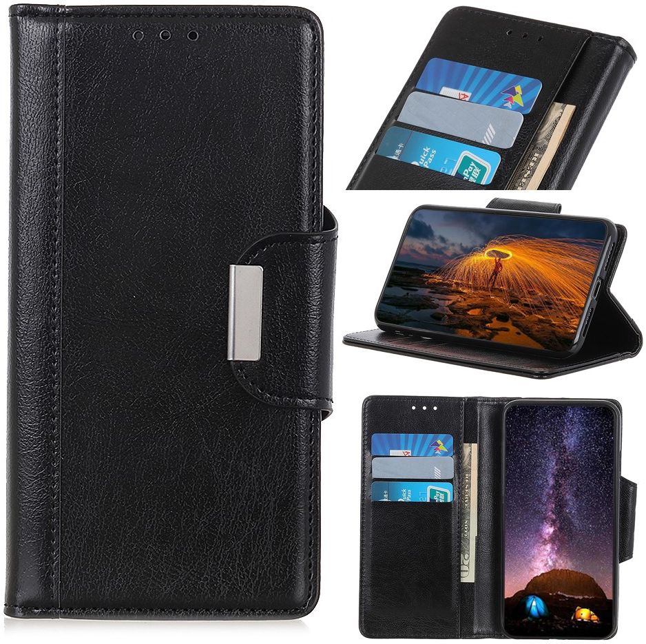 Samsung Galaxy A72 Hoesje Wallet Book Case Kunstleer Zwart afbeelding 5
