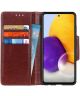 Samsung Galaxy A72 Hoesje Wallet Book Case Kunstleer Bruin