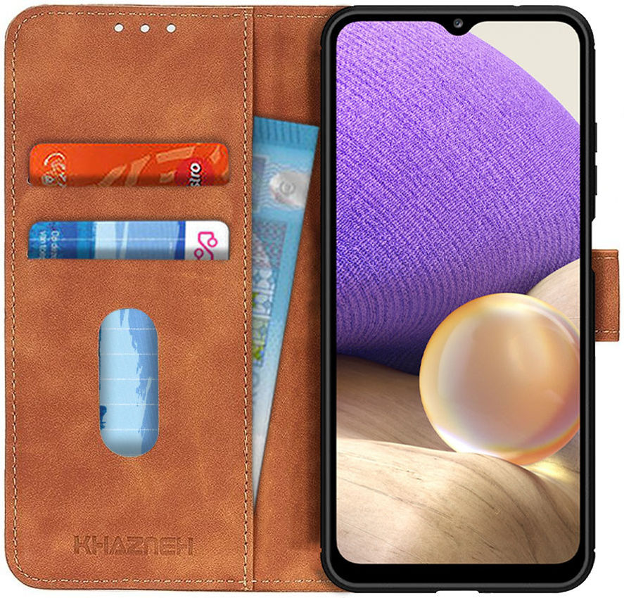 Samsung Galaxy A32 5G Hoesje Wallet Book Case Bruin afbeelding 1