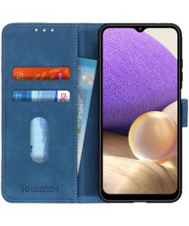 Samsung Galaxy A32 5G Hoesje Wallet Book Case Blauw