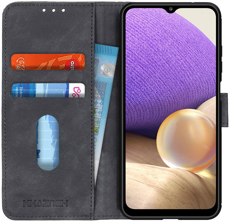 Samsung Galaxy A32 5G Hoesje Wallet Book Case Zwart afbeelding 1