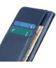 Samsung Galaxy A72 Hoesje Wallet Book Case Kunst Leer Blauw