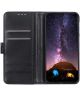 Samsung Galaxy A72 Hoesje Wallet Book Case Kunst Leer Zwart