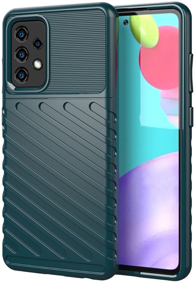 Samsung Galaxy A52 / A52S Hoesje TPU Thunder Design Groen afbeelding 1