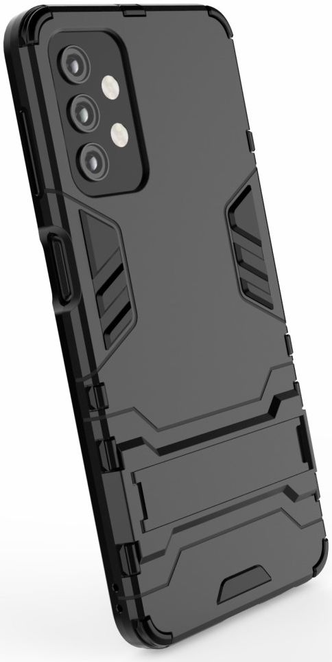 Samsung Galaxy A32 5G Hoesje Hybride Back Cover met Kickstand Zwart afbeelding 7