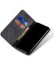 Samsung Galaxy A32 5G Hoesje Portemonnee Stof Textuur Book Case Zwart