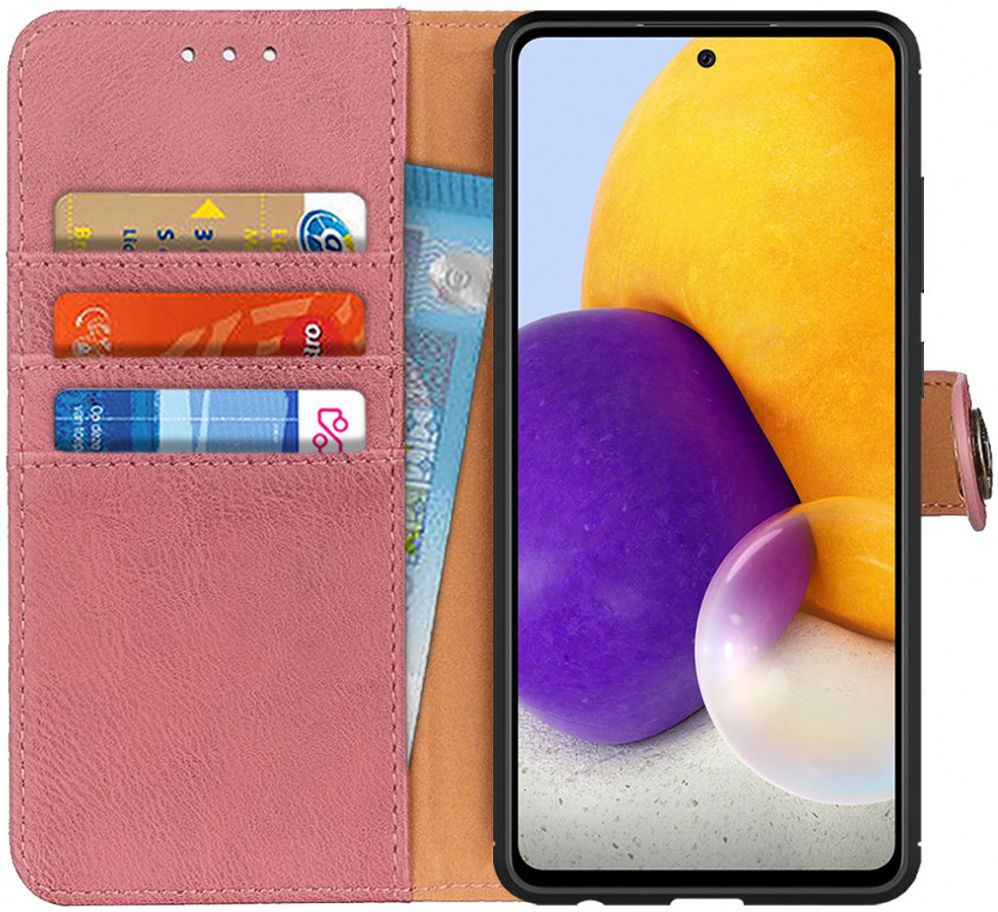 KHAZNEH Samsung Galaxy A72 Hoesje Portemonnee Book Case Roze afbeelding 1