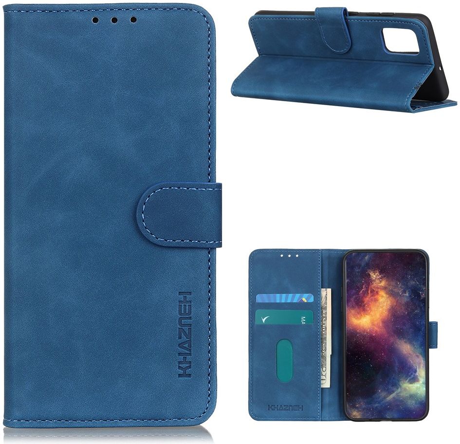 KHAZNEH Samsung Galaxy A72 Hoesje Retro Wallet Book Case Blauw afbeelding 5