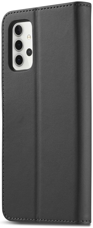 LC.IMEEKE Samsung Galaxy A32 5G Hoesje Book Case Kunst Leer Zwart afbeelding 2