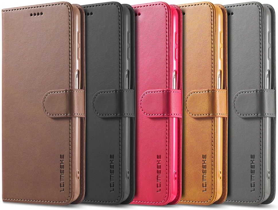 LC.IMEEKE Samsung Galaxy A32 5G Hoesje Book Case Kunst Leer Zwart afbeelding 12