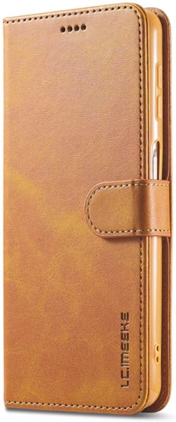 LC.IMEEKE Samsung Galaxy A32 5G Hoesje Book Case Kunst Leer Lichtbruin afbeelding 1
