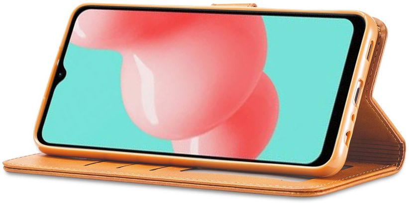 LC.IMEEKE Samsung Galaxy A32 5G Hoesje Book Case Kunst Leer Lichtbruin afbeelding 13