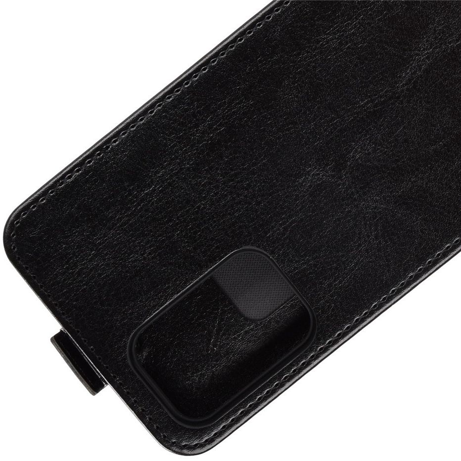 Samsung Galaxy A72 Hoesje Verticale Flip Wallet Case Kunstleer Zwart afbeelding 3