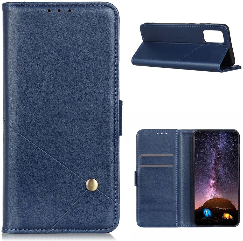 Samsung Galaxy A02s Portemonnee Hoesje Kunstleer Blauw afbeelding 4