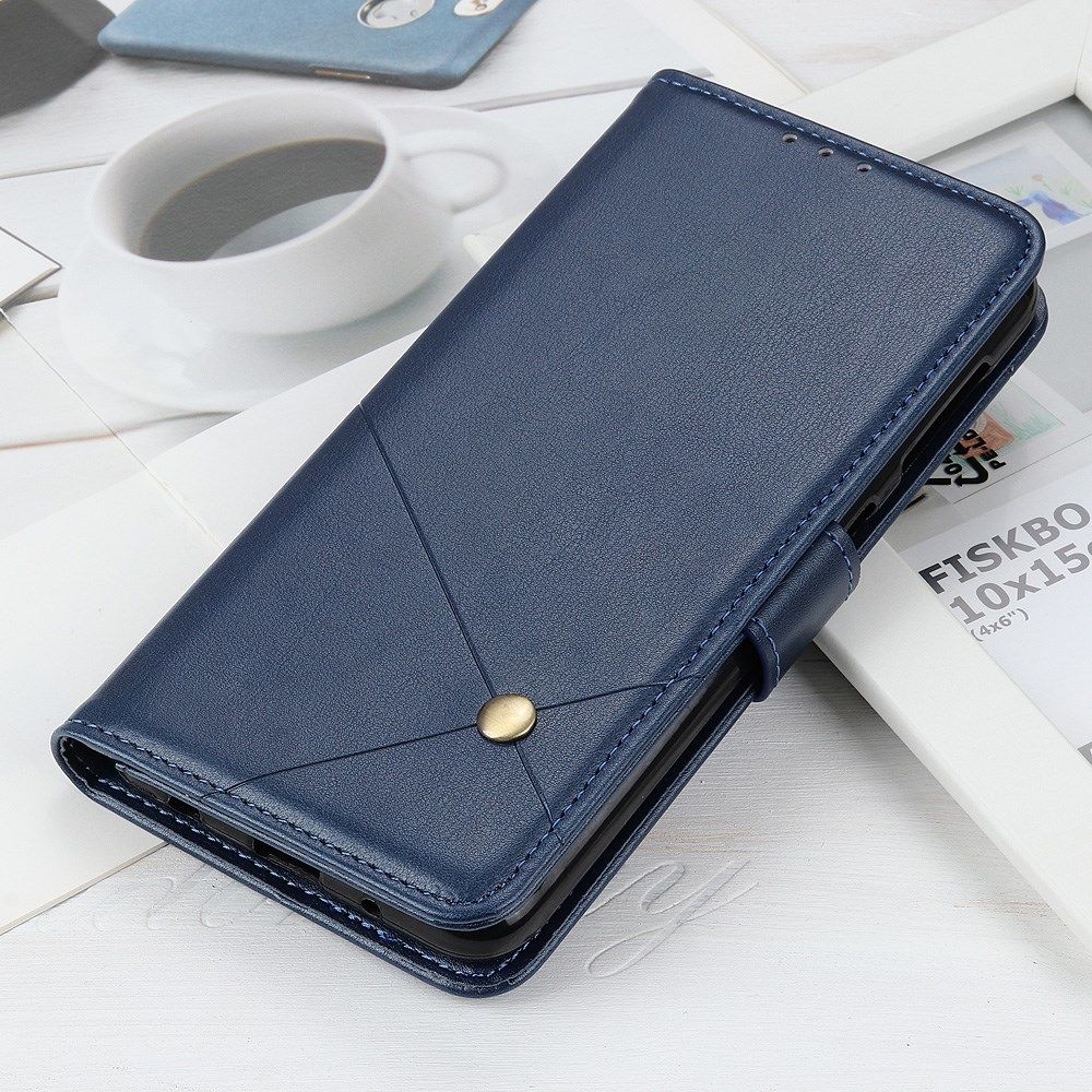 Samsung Galaxy A02s Portemonnee Hoesje Kunstleer Blauw afbeelding 8