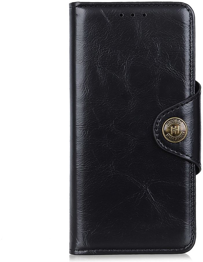 Samsung Galaxy A02s Hoesje Portemonnee met Drukknoop Sluiting Zwart afbeelding 2