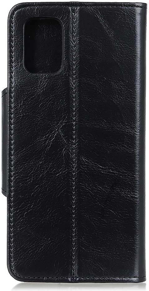 Samsung Galaxy A02s Hoesje Portemonnee met Drukknoop Sluiting Zwart afbeelding 3