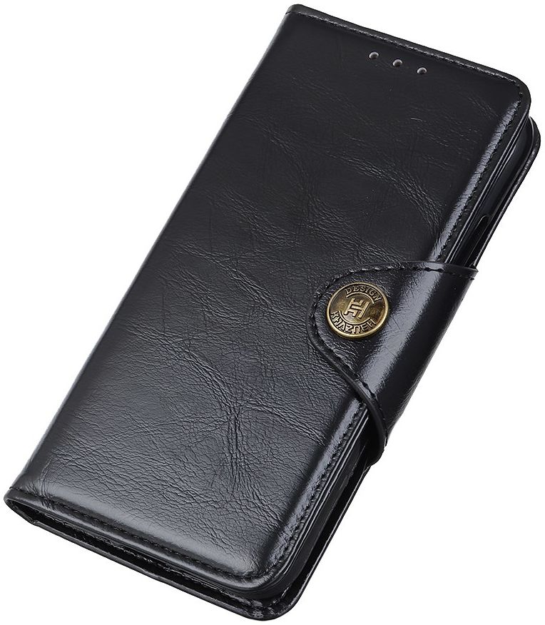 Samsung Galaxy A02s Hoesje Portemonnee met Drukknoop Sluiting Zwart afbeelding 5