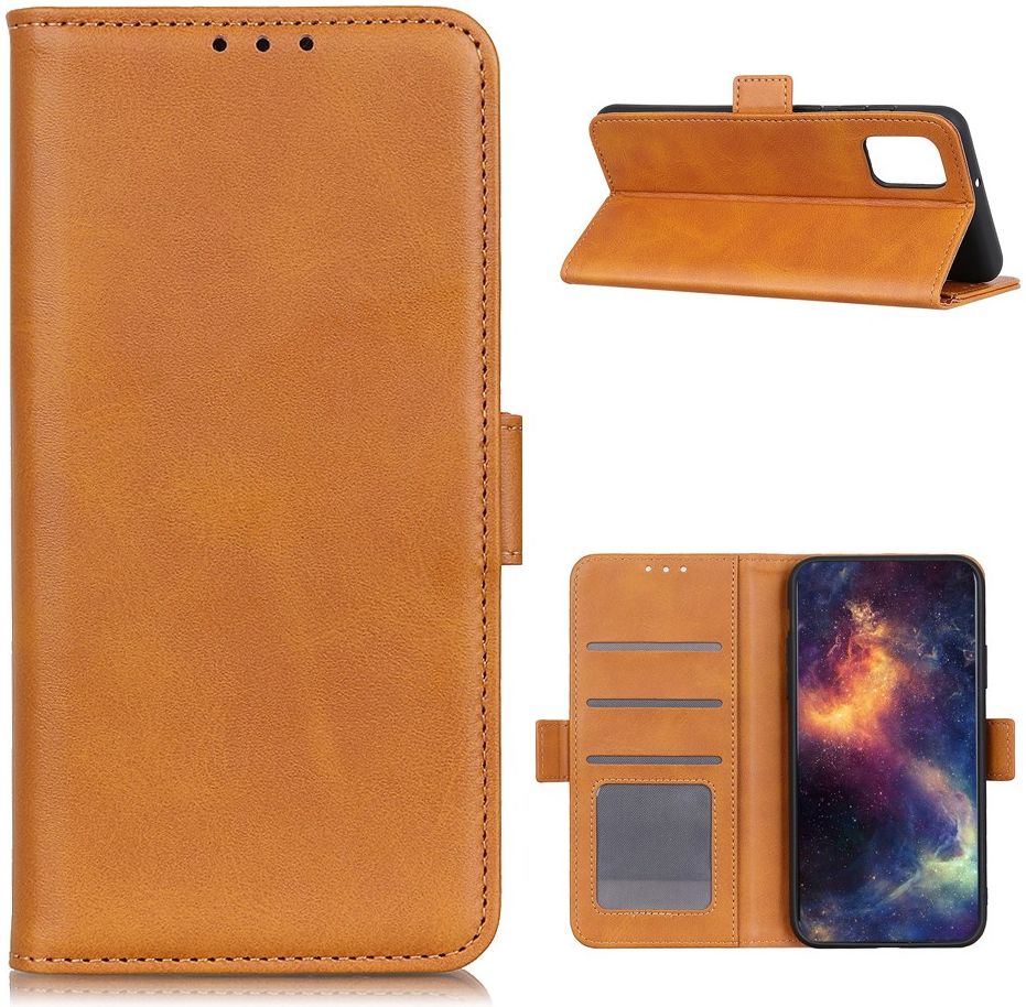 Samsung Galaxy A02s Hoesje Portemonnee Book Case met Stand Geel afbeelding 5