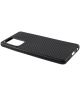 Samsung Galaxy A52 / A52S Hoesje Dun TPU Carbon Fiber Back Cover Zwart