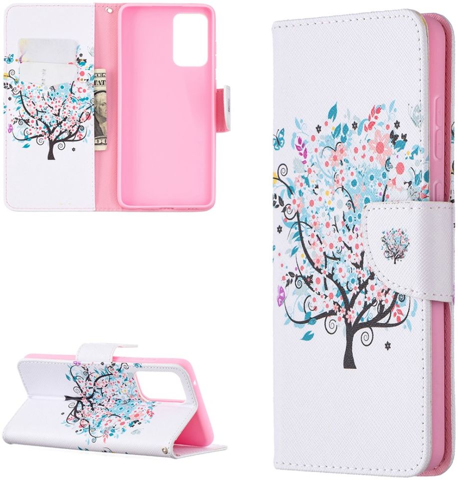 Samsung Galaxy A72 Hoesje Portemonnee Book Case met Print Boom afbeelding 8