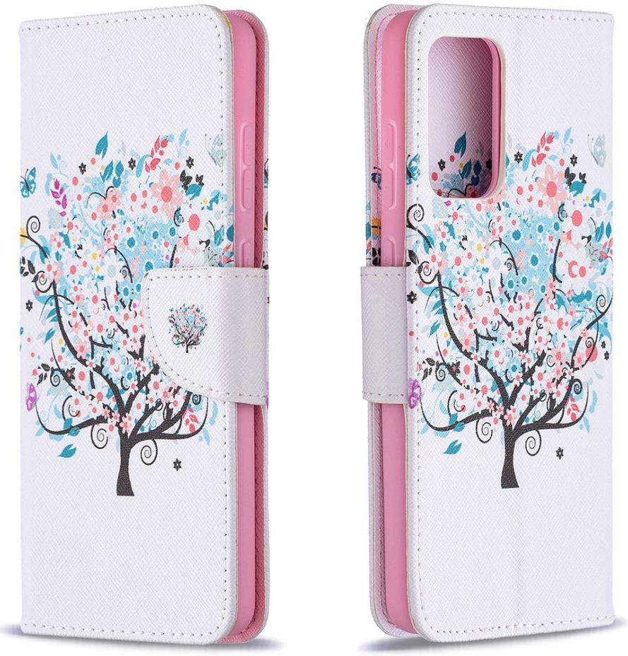 Samsung Galaxy A72 Hoesje Portemonnee Book Case met Print Boom afbeelding 9