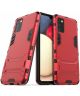 Samsung Galaxy A02s Hoesje Shock Proof Back Cover Met Kickstand Rood