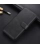 AZNS Samsung Galaxy A12 Hoesje Wallet Book Case Kunst Leer Zwart