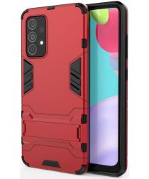 Samsung Galaxy A52/A52S Hoesje Shock Proof Kickstand Back Cover Rood