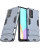 Samsung Galaxy A52/A52S Hoesje Shock Proof Kickstand Back Cover Blauw