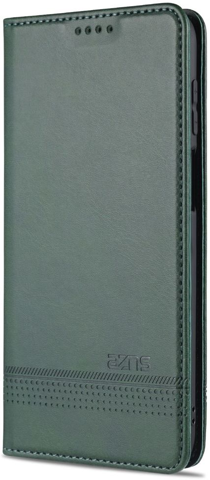 AZNS Samsung Galaxy A12 Hoesje Book Case Kunst Leer Groen afbeelding 2