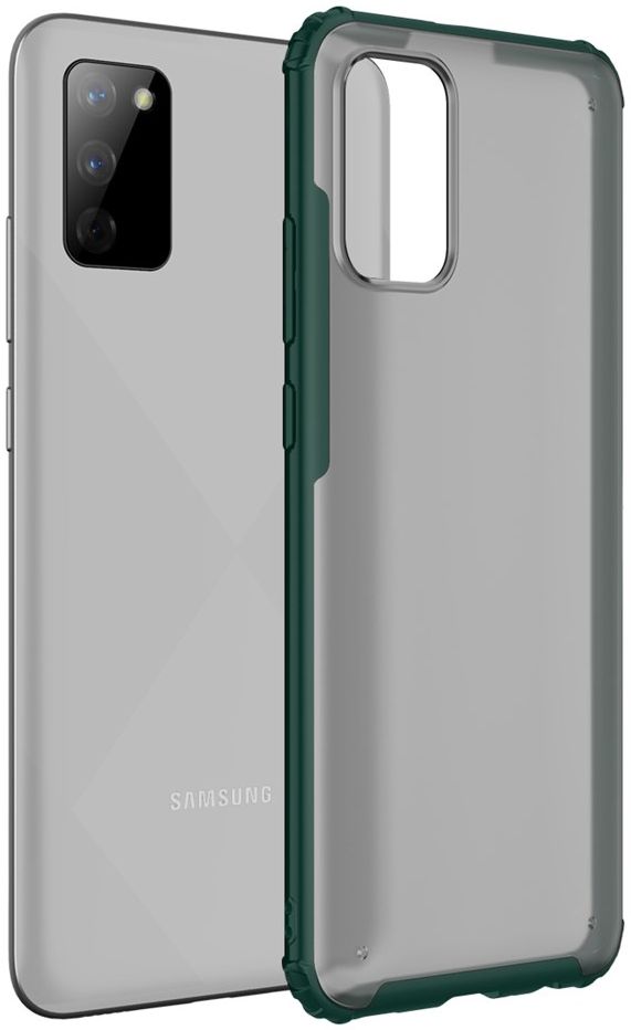 Samsung Galaxy A02s Armor Series Hoesje Mat Transparant Groen afbeelding 1