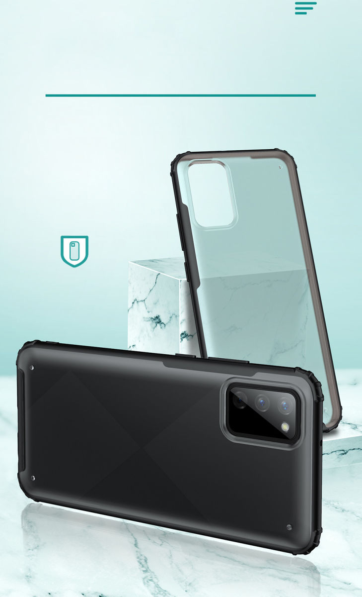 Samsung Galaxy A02s Armor Series Hoesje Mat Transparant Groen afbeelding 2